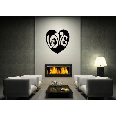 Weblux vzor n74234262 Samolepka na zeď - Pop Art Love Heart dovednost Amor hedovednost, rozměry 120 x 100 cm – Zboží Mobilmania