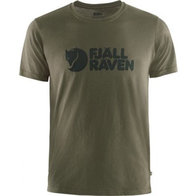 Fjällräven Logo t-shirt DARK OLIVE