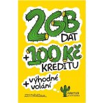 SIM karta KAKTUS s kreditem 100 Kč + 2 GB dat – Zboží Mobilmania