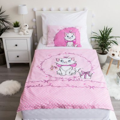 Jerry Fabrics povlečení Marie Cat pink 100 x 135 , 40 x 60 cm – Zboží Mobilmania