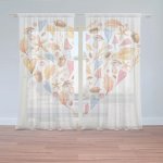 Sablio Záclony Podzimní srdce: 2ks 150x250cm – Hledejceny.cz
