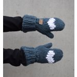 M.Asch-Be original Knitted mitt grey/blue – Sleviste.cz