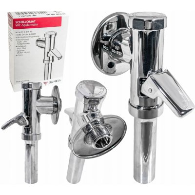 Schell - tlakový WC splachovač s páčkou 3/4 ", Schellomat, chrom 022380699 – Zboží Mobilmania