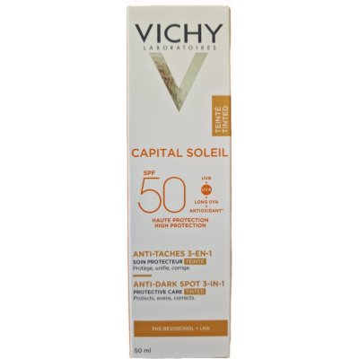 Vichy Capitall Soleil krém proti tmavým skvrnám SPF 50+ 50 ml – Zboží Dáma