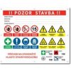 Piktogram POZOR STAVBA 2 bezpečnostní banner - 100x80 cm