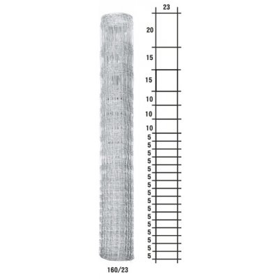 Lesnické pletivo uzlové - výška 160 cm, drát 2,0/2,8 mm, 23 drátů – Zboží Mobilmania