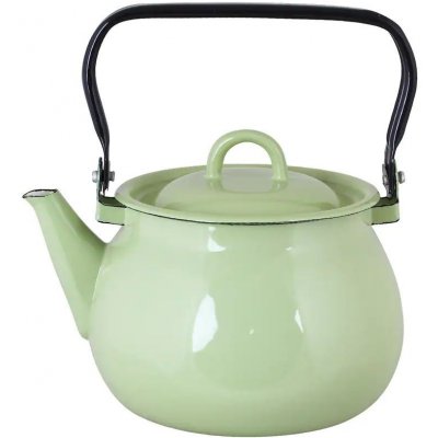 Emil´s Enamel Green Zelená varná smaltovaná konvice Ø 19 16,5 cm / 2,5L Strömshaga – Zboží Mobilmania