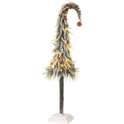 J-Line by Jolipa Vánoční zasněžený stromek s Led světýlky Xmas L - 23*23*100 cm - J-Line by Jolipa – Hledejceny.cz