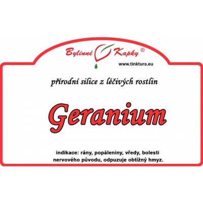 Bylinné kapky Geranium 100 % přírodní silice esenciální éterický olej 10 ml – Zbozi.Blesk.cz