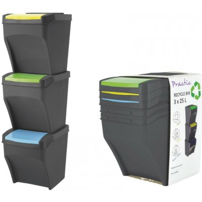 Koš na tříděný odpad Recykle BIN 3 x 25 l – Zboží Dáma