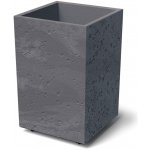 Prosperplast Květináč SIERRA SQUARE HIGH BETON EFFECT 38,5 cm marengo – Zboží Mobilmania