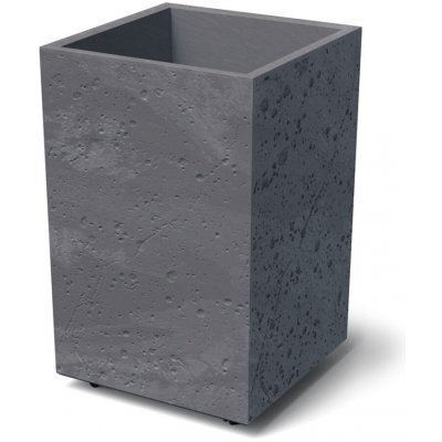 Prosperplast Květináč SIERRA SQUARE HIGH BETON EFFECT 38,5 cm marengo – Zboží Mobilmania