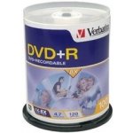 Verbatim DVD+R 4,7GB 16x, AZO, cakebox, 100ks (43551) – Zboží Živě