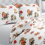 Biante Vánoční bavlna povlečení Sandra SA-515 Vánoční hvězdy a ozdoby na bílém 140x200 70x90 – Hledejceny.cz