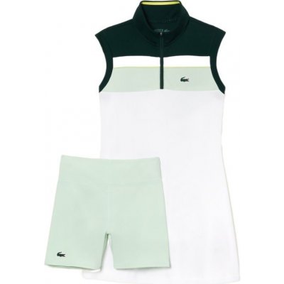 Lacoste Recycled Fiber Tennis Dress with Integrated Shorts white/green