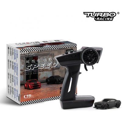 RACING TURBO RC auto C75 Sports RTR černá 1:76 – Sleviste.cz