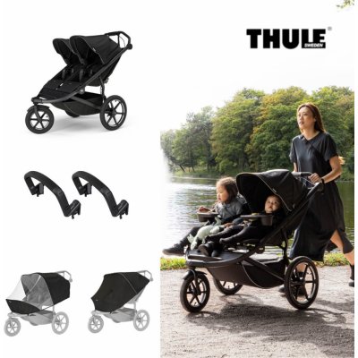 Thule Set 5v1 Urban Glide 3 Double Black 2024 + pláštěnka + ochranná síť + 2x madlo – Hledejceny.cz