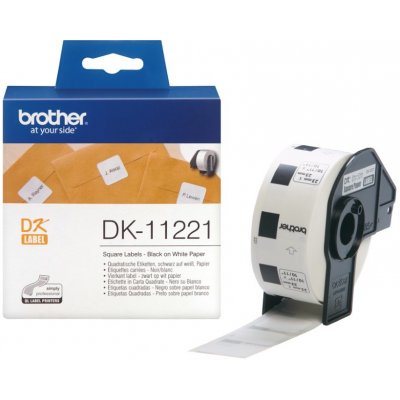 Brother 23mm x 23mm, bílá, 1000 etiket, DK11221 – HobbyKompas.cz