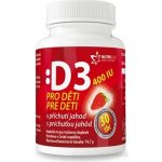 Nutricius Vitamín D3 400IU pro děti jahoda 30 tablet – Hledejceny.cz