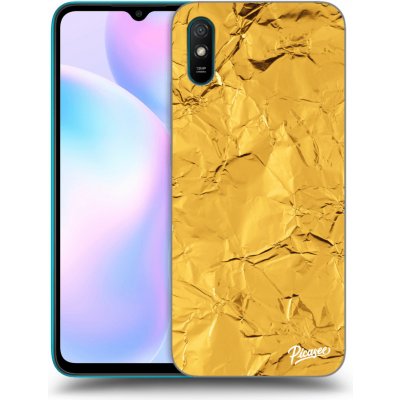 Pouzdro Picasee silikonové Xiaomi Redmi 9AT - zlatý černé