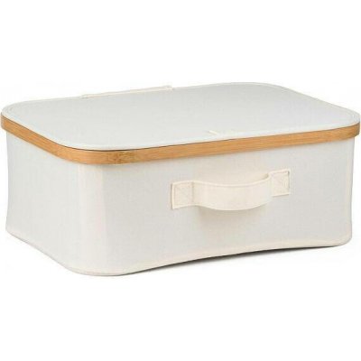 Úložný box G21 40 x 30 x 15 cm, bambusový s víkem, béžový – Zboží Dáma