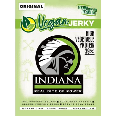 Indiana Jerky Vegan Jerky Original 25 g – Zbozi.Blesk.cz