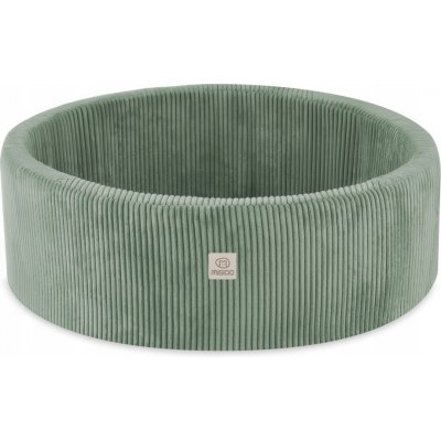 Misioo Suchý bazén bez míčků 90 x 30 Zelený manšestr Kulatý – Zboží Dáma