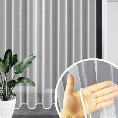 Tilová moderní záclona s řasící páskou bílá jemný tyl metráž Ervi DP 608 – Hledejceny.cz