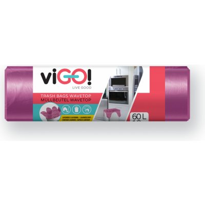 Vigo pytle s uchy HDPE 60l 10 µm růžové vůně jahoda 18ks – Zboží Mobilmania