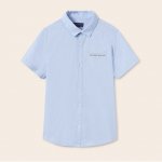 Mayoral společenská košile krátký rukáv 6111-41 modrá – Zboží Dáma