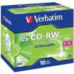 Verbatim CD-RW 700MB 8-12x, SERL, slimbox, 5ks (43167) – Hledejceny.cz