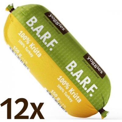 Yoggies B.A.R.F. 100% krůta s probiotiky 12 x 150 g