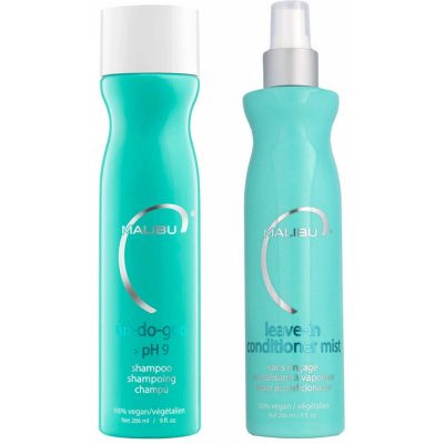 Malibu C Un-Do-Goo Hloubkově čistící šampon 266 ml + Malibu C Leave-In Mist Conditioner bezoplachový kondicionér 266 ml dárková sada – Zboží Mobilmania