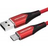 usb kabel Vention COARG USB 2.0, USB A vidlice, USB B, micro vidlice, 1,5m, červený