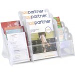 Corping Stolní plastový stojan na prospekty, 3 x A4/3 x A5/3 x DL, bílý – Zbozi.Blesk.cz