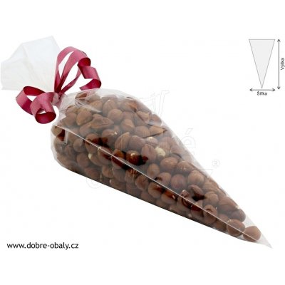 Celofánový kornout 20 x 40 cm PP – Zboží Dáma