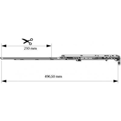 MACO nůžky pro spárové větrání Gr. 600 FFH 401-600 mm vpravo