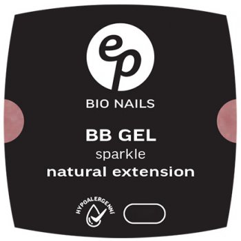 BIO nails BB Fiber SPARKLE NATURAL EXTENSION jednofázový hypoalergenní gel 15 ml