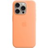 Pouzdro a kryt na mobilní telefon Apple AppleMix Originální Apple iPhone 15 Pro - MagSafe - silikonový - sorbetově oranžové