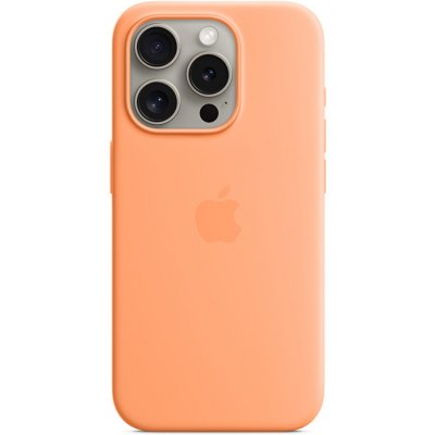 AppleMix Originální Apple iPhone 15 Pro - MagSafe - silikonový - sorbetově oranžové