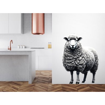 Nalepte.cz Ovce samolepka na zeď arch 15 x 20 cm – Zboží Mobilmania