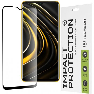 Techsuit 111D celoplošné lepené sklo Xiaomi Poco M3 Black 144678 – Zboží Živě