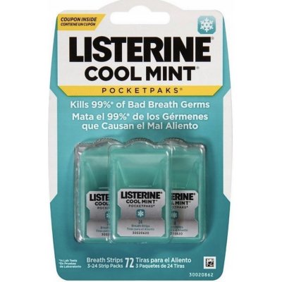Listerine Cool Mint osvěžující pásky proti zápachu z úst 24 ks – Sleviste.cz
