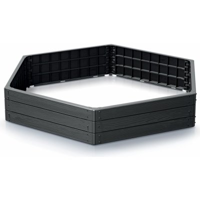 Prosperplast Vyvýšený záhon BASE WOODY antracit 148cm – Sleviste.cz