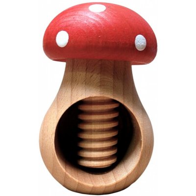 Dřevěný louskáček na ořechy Muchomůrka, 10 x 6 cm – Sleviste.cz