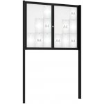PROCITY Venkovní elegantní vitrína Tradition, 18 x A4 dvoukřídlá, včetně sloupků, černá | Zboží Auto