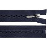 Zip kostěný dělitelný No 5 délka 60 cm - bundový s ozdobným jezdcem barva 330 modrá tmavá – Hledejceny.cz