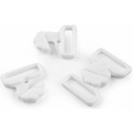 Plavkové zapínání šíře 17 mm plastové - bílá (20 pár) – Zboží Dáma