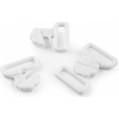 Plavkové zapínání šíře 17 mm plastové - bílá (20 pár) – Zboží Dáma
