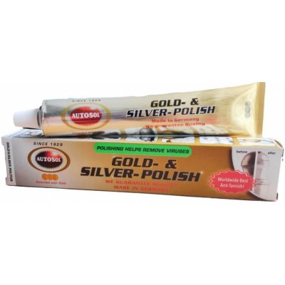 Autosol Leštící pasta na zlato stříbro a drahé kovy 75 ml – Zboží Mobilmania